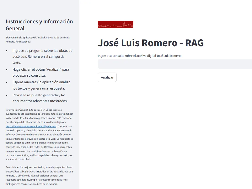 RAG de la obra de José Luis Romero